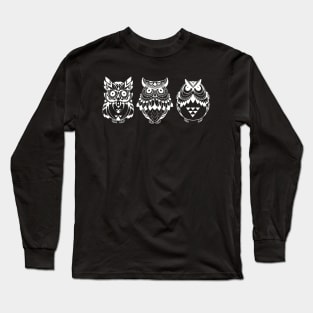 Owl - Decorative Owls Long Sleeve T-Shirt